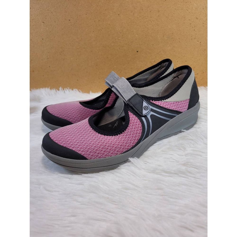 Bzees Forever Pink, Black, and Grey Mary Jane Comfort Shoes- Size 9